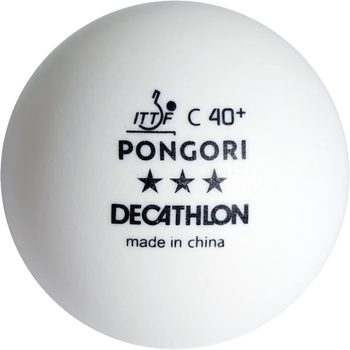 迪卡侬三星级乒乓球比赛用球发球机抽奖道具TAT40+ABS白球4只2640040