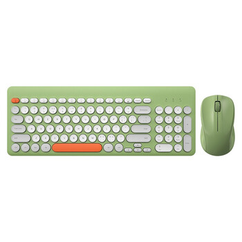 B.O.W航世 MK221无线键盘鼠标套装 混彩复古巧克力无线键鼠 笔记本台式通用键鼠套装 橙灰绿 B.O.W航世 MK221无线键盘鼠标套装 混彩复古巧克力无线键鼠 笔记本台式通用键鼠套装 橙灰绿