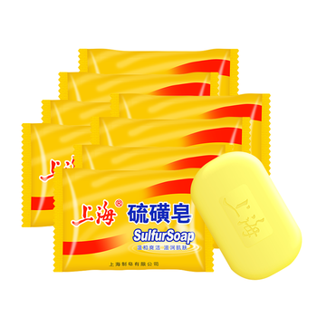 上海【京东金榜】香皂硫磺皂肥皂沐浴洗头洗脸洗发控油沐浴露男85g*8