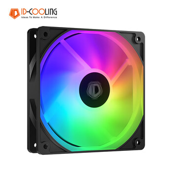 ID-COOLING (酷凛)12CM机箱风扇 ARGB幻彩 黑色 PWM温控 适用电脑水冷CPU风冷散热器改装 XF-120-ARGB-K