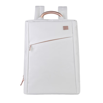 乐上（LEXON）双肩包女14英寸商务笔记本电脑包时尚休闲书包通勤旅行背包白色