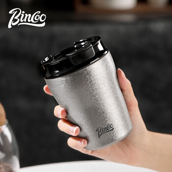 Bincoo咖啡杯陶瓷涂层内胆保温杯不锈钢复古高颜值户外随行水杯子