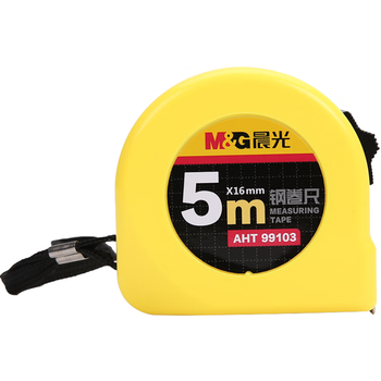 晨光（M&G）文具5m*16mm标准钢卷尺 办公/家庭装修通用米尺/尺子 测量钢卷盒尺伸缩尺 单个装AHT99103
