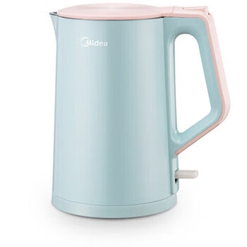 Midea电水壶304不锈钢双层防烫电热水壶开水壶暖水壶MK-SH15Colour102（SH15C166）【ZMD安心系列】