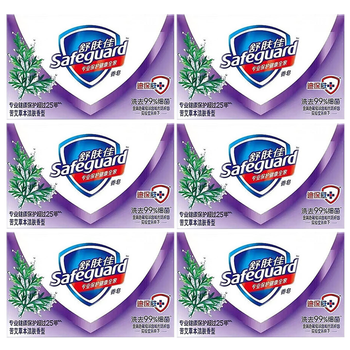 舒肤佳苦艾草本洁肤香型香皂100克*6盒 洗手洗脸舒缓呵护