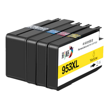 彩格953XL墨盒 适用惠普7720 7730 7740 8710 8720 8210打印机墨盒8216 8725 8730 8740 hp955黑彩四色套装国外版