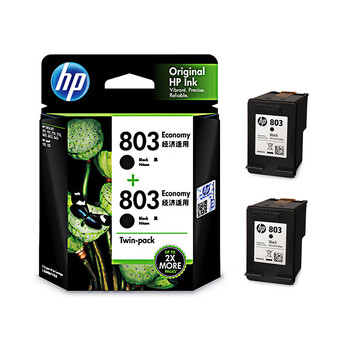 惠普803原装黑色双支装墨盒 适用hp deskjet 1111/1112/2131/2132/2621/2622打印机 惠普803原装黑色双支装墨盒 适用hp deskjet 1111/1112/2131/2132/2621/2622打印机