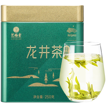 艺福堂绿茶 2025新茶春茶 杭州钱塘龙井明前特级精品250g 自喝送礼茶叶