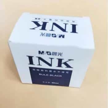 晨光AICW8917B钢笔墨水碳素染料墨水钢笔墨水蓝黑色40ml 12瓶/盒 1盒装