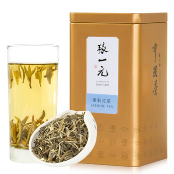 张一元茶叶茉莉花茶特种茉莉雪针九次窨制浓香花茶罐装100g