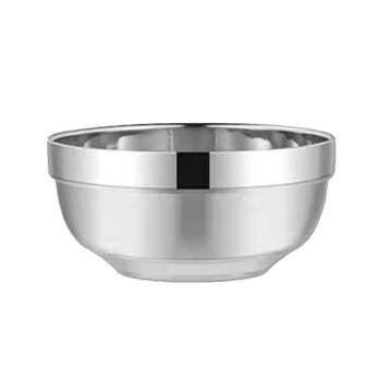 雅聚和唐 不锈钢碗 双层加厚隔热汤碗饭厨房储物器皿 直径16cm