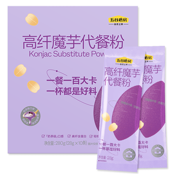 五谷磨房魔芋代餐粉紫薯燕麦片饱腹速食早餐粉280g
