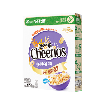 雀巢（Nestle）进口脆谷乐儿童零食500g谷物圈儿童麦片早餐即食非油炸全谷物