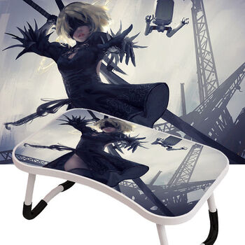 学用小桌子来图定制卡通动漫周边可折叠电脑桌床上桌学生宿舍鬼刀06