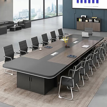 擎宅会议桌长桌现代办公洽谈培训桌大型会议桌可定制 3.5米桌+12把椅