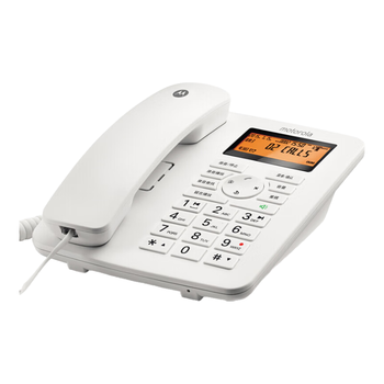 摩托罗拉（Motorola）录音电话机 固定座机升级16G卡 可扩展至32G 办公家用电销商务客服电话呼叫中心CT111C白
