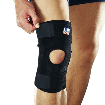 LP758运动护膝加长透气登山网排篮羽毛球髌骨半月板护具单只 均码