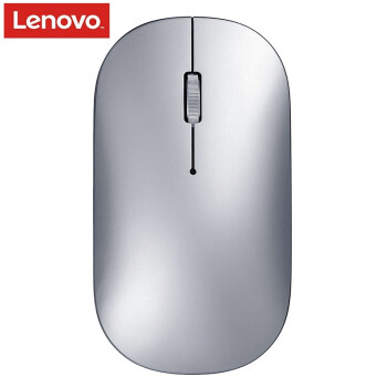 联想（Lenovo）电脑蓝牙无线鼠标(轻薄型)无线2.4G/蓝牙双模小新Air2便携办公家用 冰河银