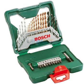 博世（BOSCH）圆柄钻头混合套装含镀钛麻花钻头 30支钻头套装混合（30件套）