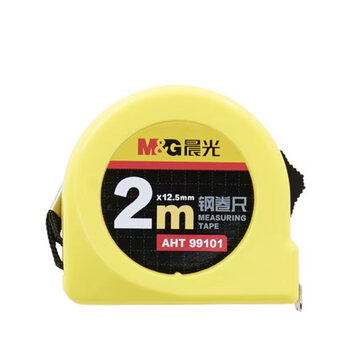 晨光（M&G）标准钢卷尺2m耐磨抗摔刻度清晰准确手动锁定日常测量专用卷尺AHT99101单个装