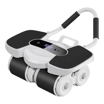 京东京造 精准计数四轮肘撑健腹轮 自动回弹平板支撑腹肌轮卷腹 健身器材