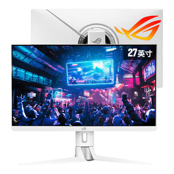 华硕ROG PG27UQR-W超神27英寸4K144Hz电竞显示器160Hz刷新率FastIPS HDR600 G-SYNC神光同步HDMI2.1