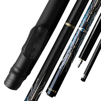 LIVEX碳纤维小头杆中式黑8黑科技碳素1/2台球杆分体式桌球杆带杆盒TS02