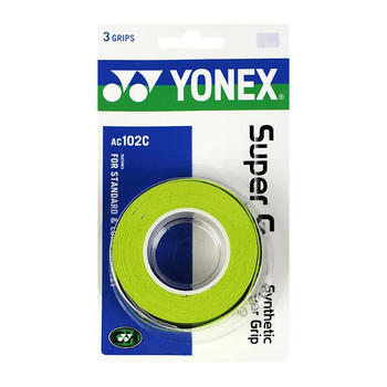 YONEX尤尼克斯羽毛球拍手胶运动吸汗带握把胶AC102C柠檬绿三条装