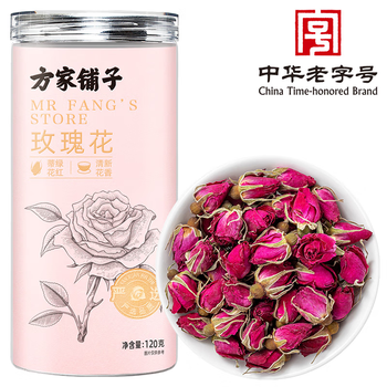方家铺子 玫瑰花120g*2瓶 重瓣胎玫瑰花干泡水冲饮
