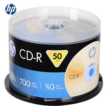惠普（HP）CD-R 光盘 刻录盘 空白光盘 52速700MB 办公系列 桶装50片台产