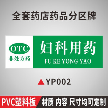 药店分类标识牌药品分区全套标识门诊医院诊所大药房药品分区域标准