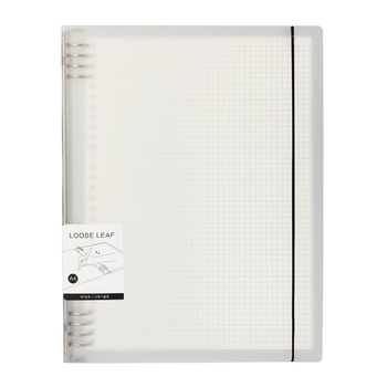 得力（deli）A4/60张活页本笔记作业本可拆卸学生加厚线圈本记事本简约大容量方格白色HA460