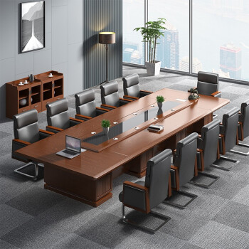 奈高naigao办公家具现代简约会议室接待洽谈培训桌油漆贴木皮大型会议