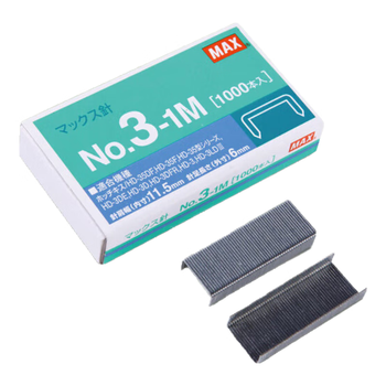 MAX美克司24/6易穿透订书针HD-50系列专用钉3#针 1000枚/盒 No.3-1M 4盒装