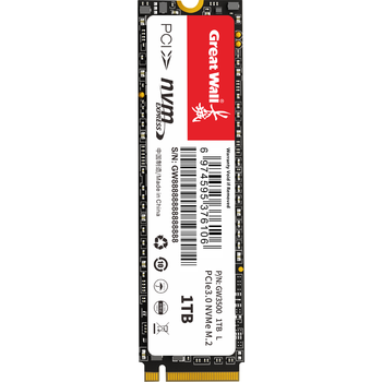 长城（Great Wall）1TB SSD固态硬盘 M.2接口(NVMe协议)PCIe 3.0x4 GW3500系列 读速可高达3500MB/s