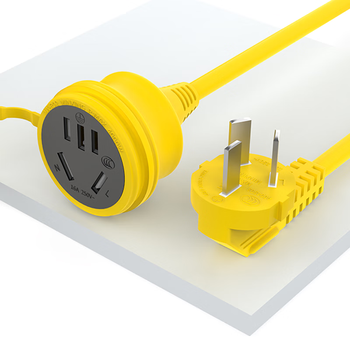 民兴电缆 【2条装】1.5平方铜芯电线 三插电源延长线 三孔插座延长线 3芯户外延长电源线16A 3*1.5平方 1.5米