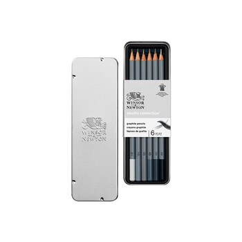 温莎牛顿【弗洛伊德同品牌】素描铅笔涂鸦填色素描铅笔专业手绘美术绘画铅笔6支石墨铅笔套
