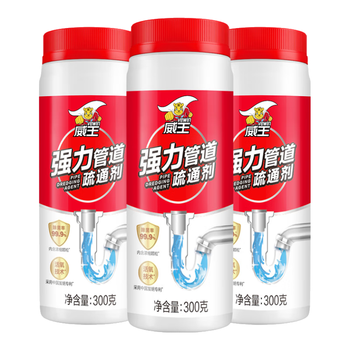 威王管道疏通剂下水道厨房马桶厕所地漏除味除菌强力溶解剂300g*3