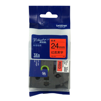 brother兄弟（brother）TZe-451 红底/黑字24mm不干胶打印纸标签色带【ZY】