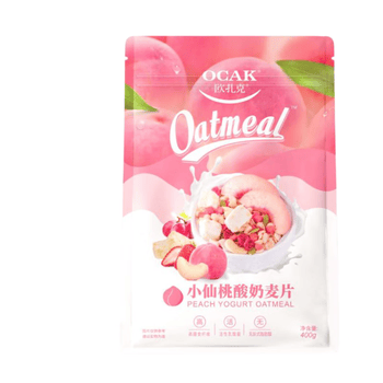 欧扎克 麦片营养早餐水果麦片即食燕麦片零食代餐冲饮谷物小仙桃味400g