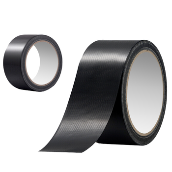 天章办公(TANGO)强力地毯布基胶带防台风米字帖密封高粘耐磨防水胶带可手撕黑色48mm*15y(13.7米)3卷装