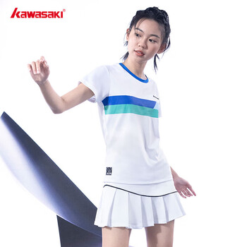 川崎（KAWASAKI）羽毛球服运动短裙女款防走光半身裙A2754 白色 XL