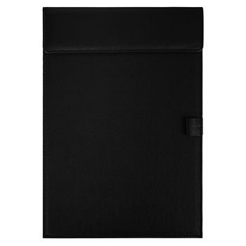 西玛（SIMAA）A4磁吸皮质会议板夹 磁吸文件夹会议商务书写夹板 报告夹写字垫板办公用品 带笔插位8592 黑色
