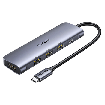 绿联Type-C扩展坞4K60Hz拓展坞USB多接口集线器转HDMI2.0母头转换器适用苹果笔记本Mac电脑iPadPro手机