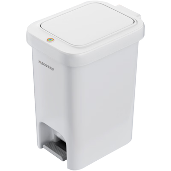 佳帮手脚踏垃圾桶10.4L家用脚踩+手按双开盖厨房卫生间厕所客厅卧室带盖