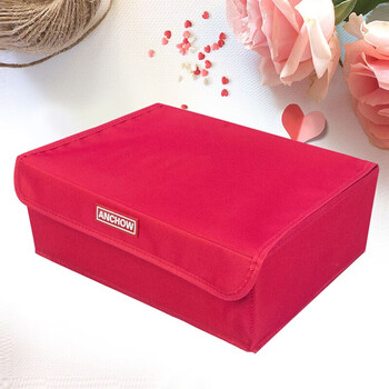 安巢安巢 百纳箱/内衣6格收纳盒红色 AJ288 