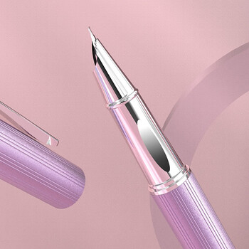 【开学必备】优尚（OASO）钢笔学生全铝流线笔身商务办公礼品练字笔中性签字笔 男女生日礼盒礼品  雾紫