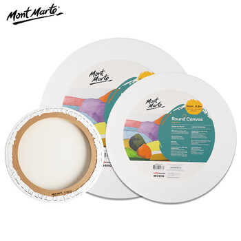 蒙玛特(Mont Marte)油画框圆形直径30cm 丙烯油画颜料学生画画工具棉布油画布板套装 美术油画布框CMRD0030美术写生