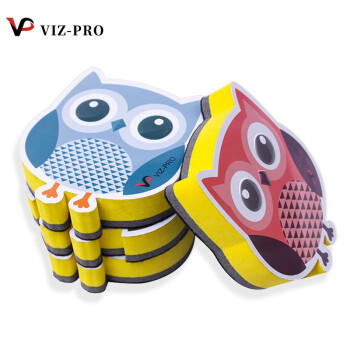 VIZ-PRO(威瀑) 卡通磁性白板擦套装 创意可爱表情动物磁吸黑板擦刷白板笔可擦白班擦 4个装/猫头鹰