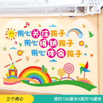 幼儿园照片墙 快乐成长照片墙装饰贴纸幼儿园儿童环创主题文化墙面